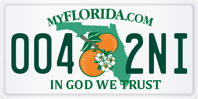 FL license plate 0042NI