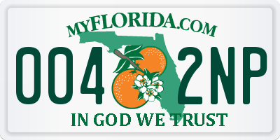 FL license plate 0042NP