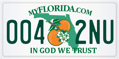 FL license plate 0042NU