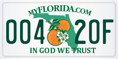 FL license plate 0042OF
