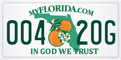 FL license plate 0042OG
