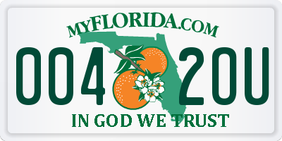 FL license plate 0042OU