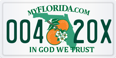 FL license plate 0042OX
