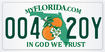 FL license plate 0042OY
