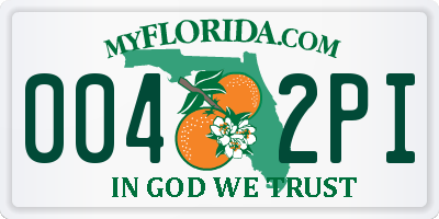 FL license plate 0042PI