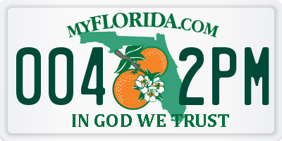 FL license plate 0042PM