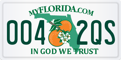 FL license plate 0042QS