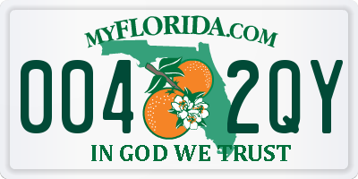 FL license plate 0042QY