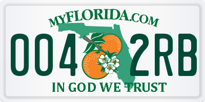 FL license plate 0042RB