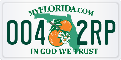 FL license plate 0042RP