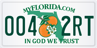 FL license plate 0042RT