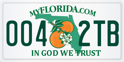 FL license plate 0042TB