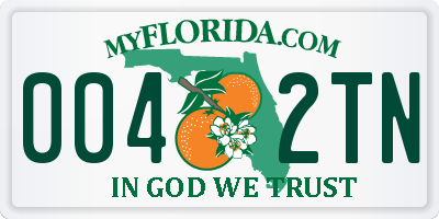 FL license plate 0042TN