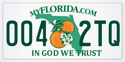 FL license plate 0042TQ