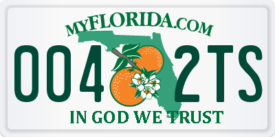 FL license plate 0042TS