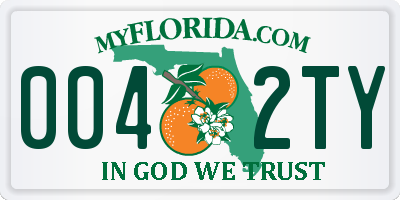 FL license plate 0042TY