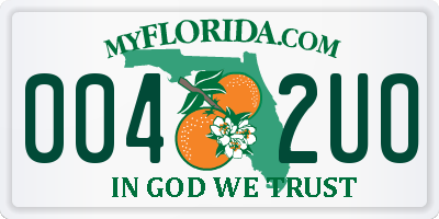 FL license plate 0042UO