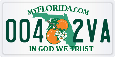 FL license plate 0042VA