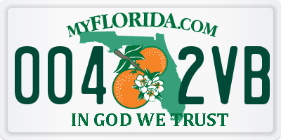 FL license plate 0042VB