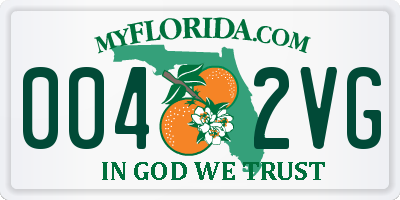 FL license plate 0042VG
