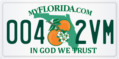 FL license plate 0042VM