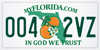 FL license plate 0042VZ