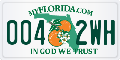 FL license plate 0042WH