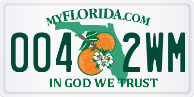 FL license plate 0042WM