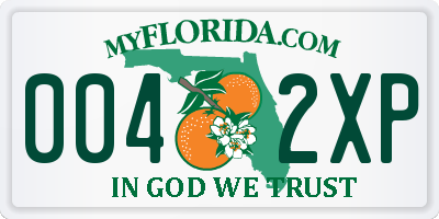 FL license plate 0042XP