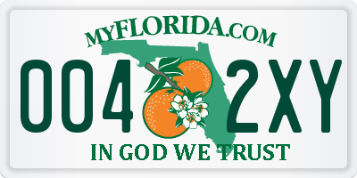 FL license plate 0042XY