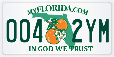 FL license plate 0042YM
