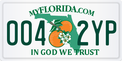 FL license plate 0042YP