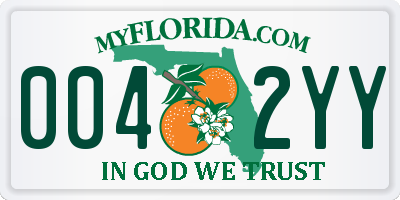 FL license plate 0042YY