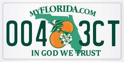 FL license plate 0043CT