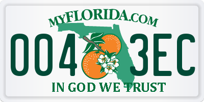FL license plate 0043EC