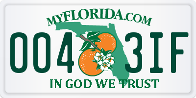 FL license plate 0043IF