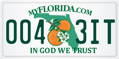 FL license plate 0043IT