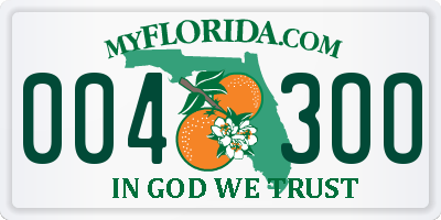 FL license plate 0043OO