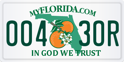 FL license plate 0043OR