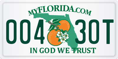 FL license plate 0043OT