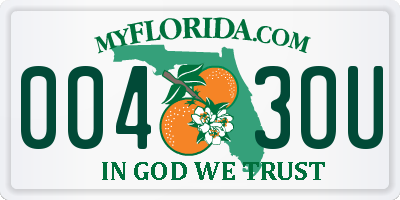 FL license plate 0043OU