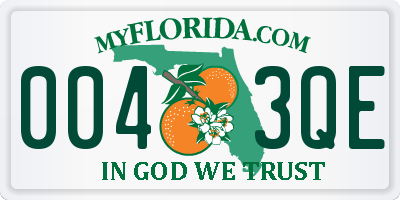FL license plate 0043QE