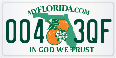 FL license plate 0043QF