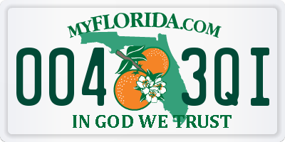 FL license plate 0043QI