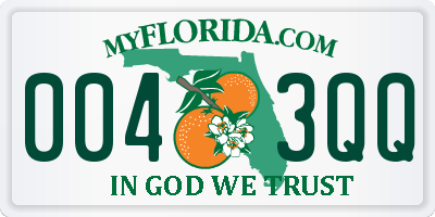 FL license plate 0043QQ