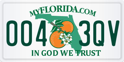 FL license plate 0043QV