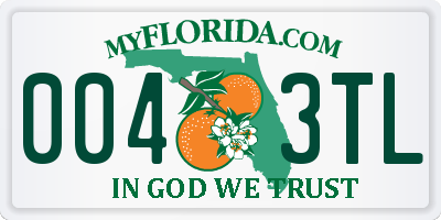 FL license plate 0043TL
