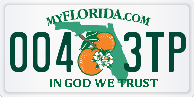 FL license plate 0043TP