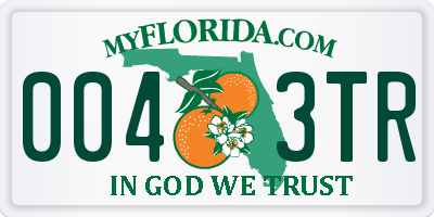 FL license plate 0043TR