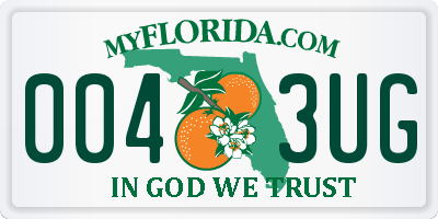 FL license plate 0043UG
